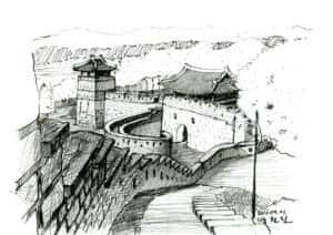 화서문(華西門)과 서북공심돈(西北空心墩)/Whaseo-Moon Gate & Seobuk-Gongsimdon